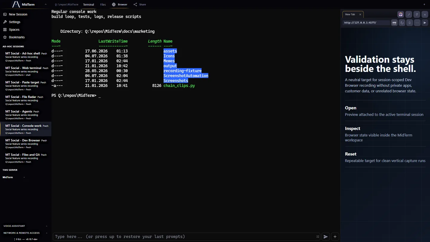 tlbx terminal and development browser